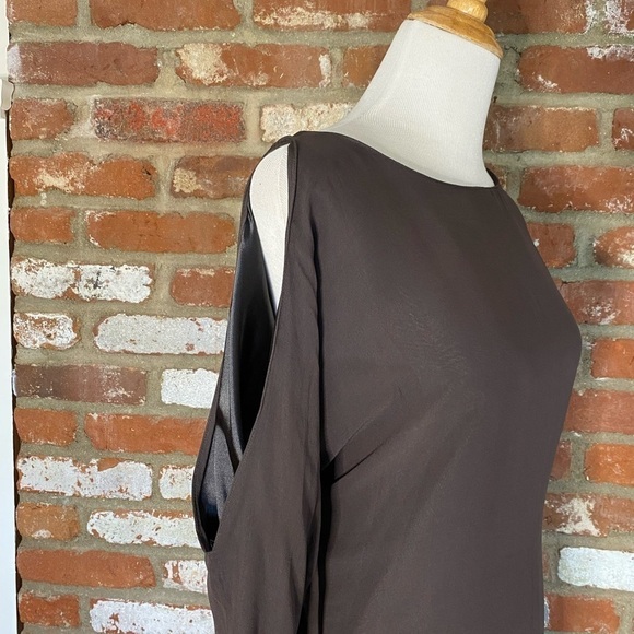 Jay Godfrey Open Slit Long Sleeve Chiffon Dress size 4 - Picture 6 of 15